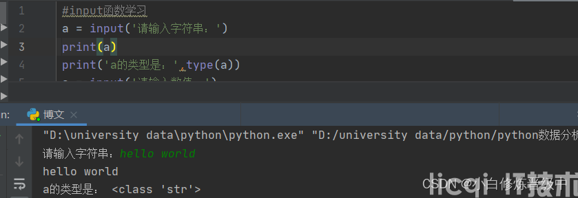 python的input函数用法(图2)