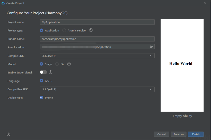 HarmonyOS/OpenHarmony应用开发-HUAWEI DevEco Studio 3.1API9集成SDK(图1)